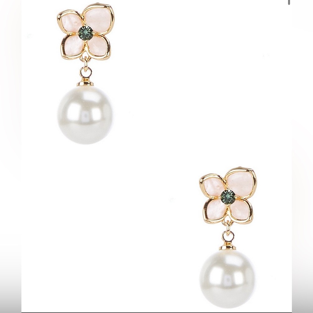Kate Spade Pastel Petals Floral Drop Earrings